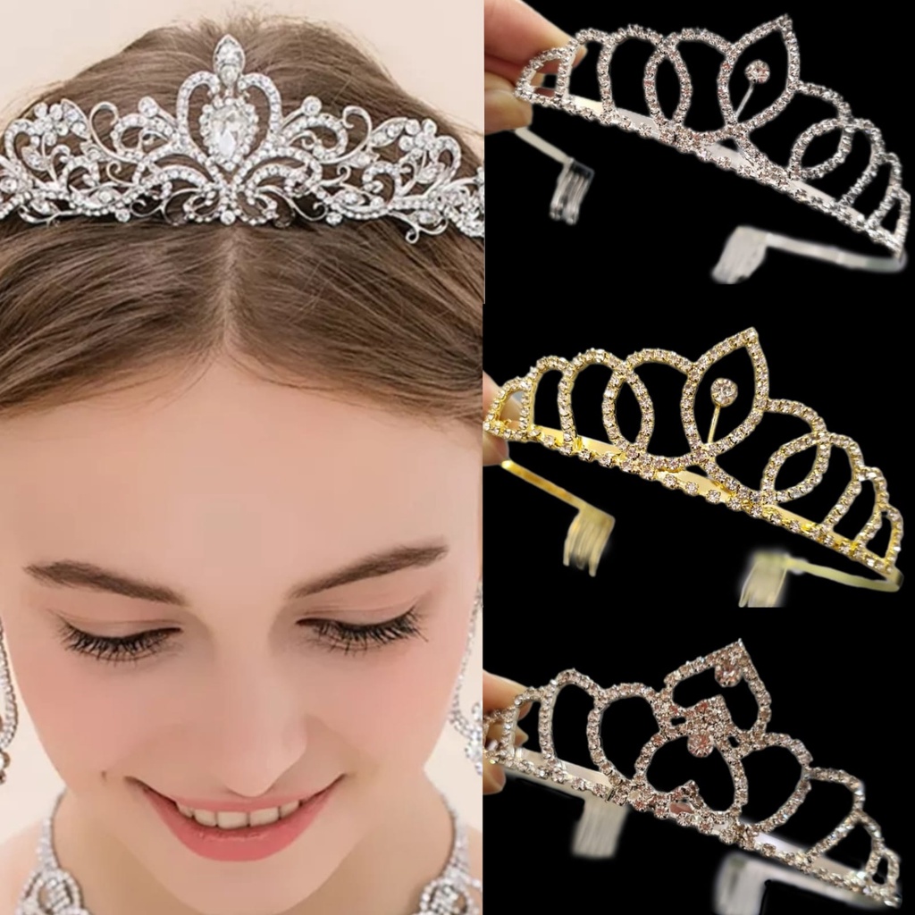 Coroa tiara para Cabelo/Com Strass / Coroa noiva casamento Baile ...