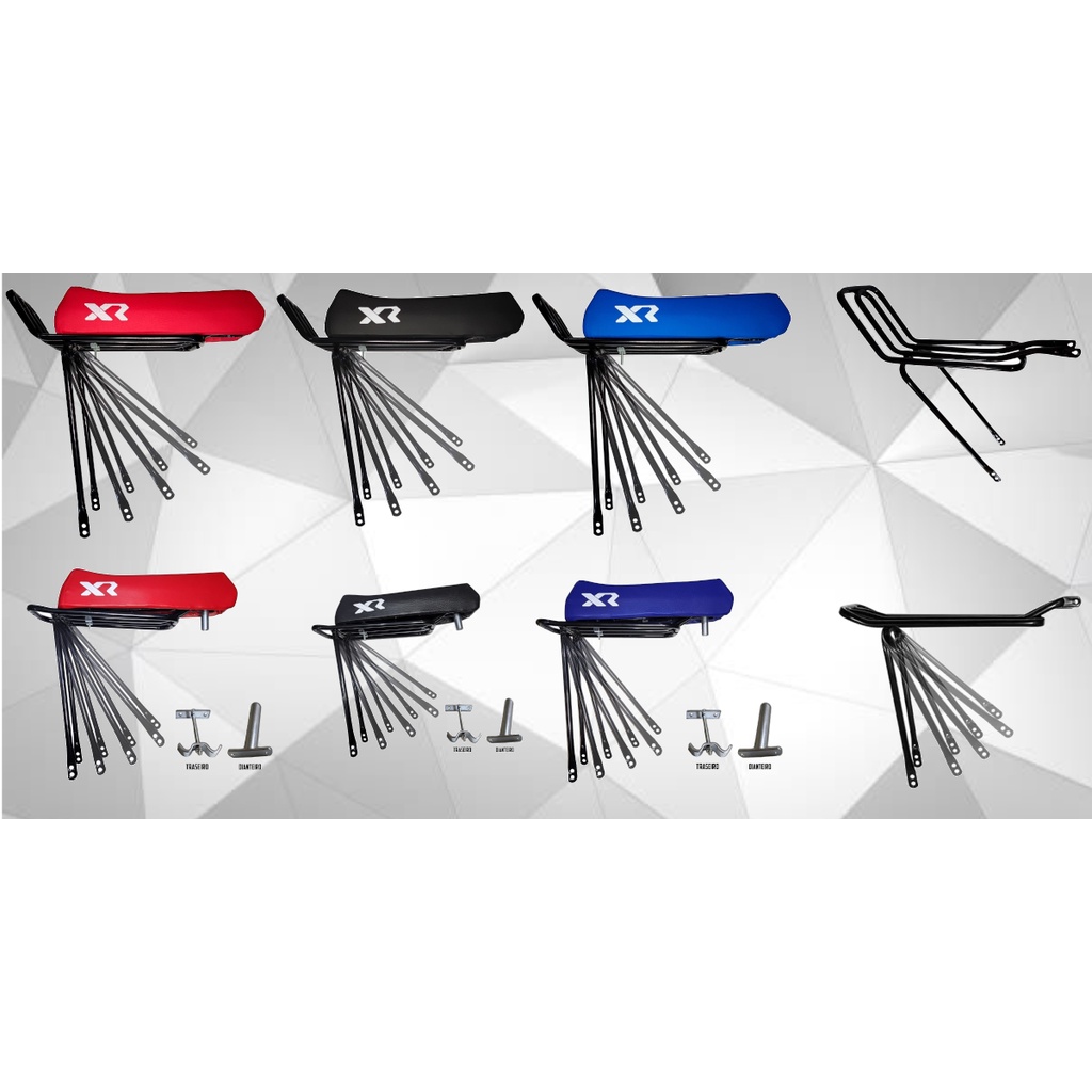 Banco Mobilete Xr + Bagageiro C/ Presilhas Tubão Rabetão Bicicleta Motorizada Bike em Oferta na Shopee