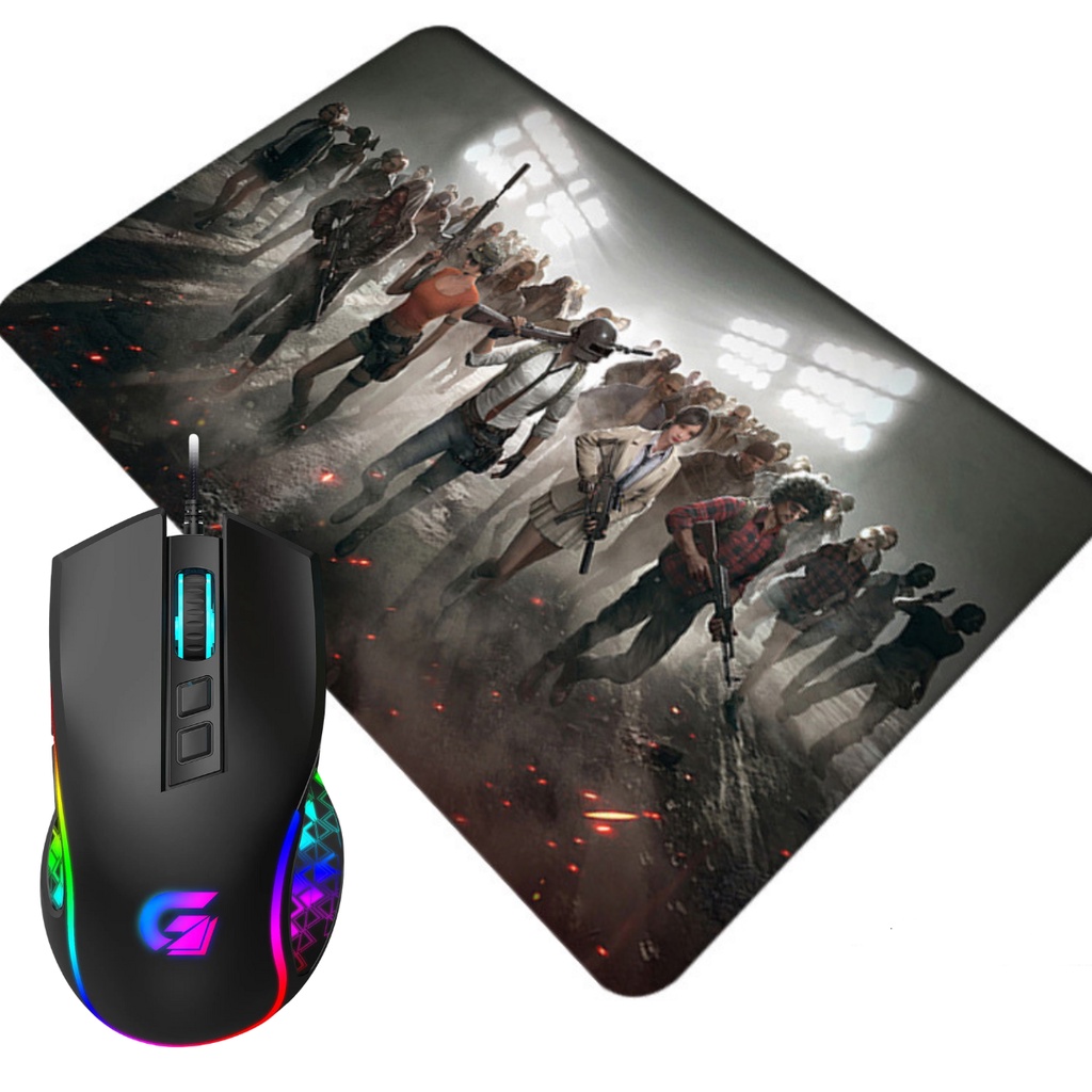 Mouse Gamer Vickers New Edition Rgb 8000 Dpi Led Rgb + Mouse Pad Gamer 70x35Cm