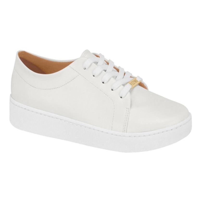 Tenis Feminino Branco Preto Vizzano Casual Confortavel Oferta Original 1214205