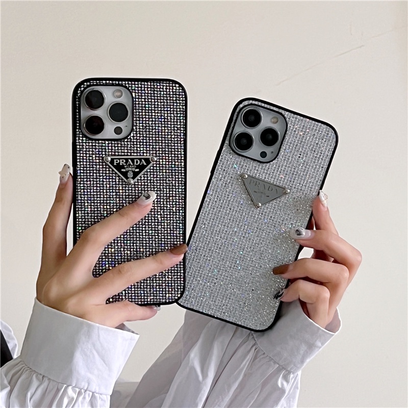 iPhone 11 12 13 14 PRO MAX iPhone14 iPhone14Pro Moda Prada Glitter