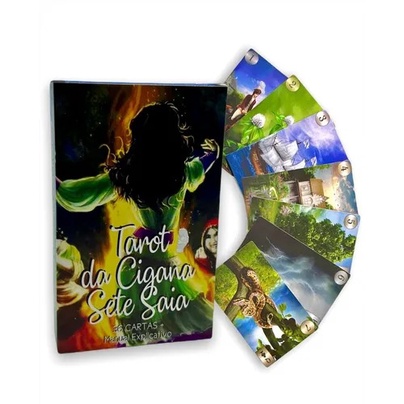 Baralho Tarô da Cigana Sete Saia 36 Cartas com Manual