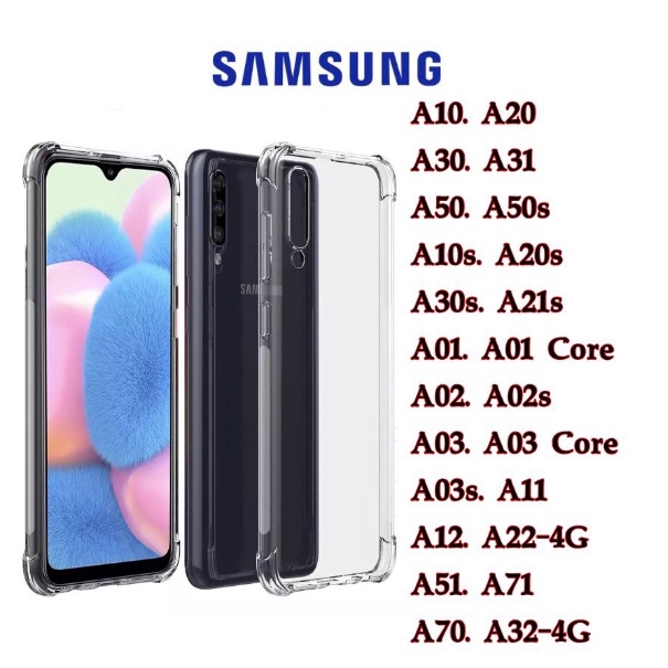 Capa trasparente capinha TPU Anti Shock Impacto Samsung Galaxy A10/10S/A20/A20S/A30/A31/A32 4G/A50/A50S/A30S/A71/A70/A03CORE/A12/A01/A02/A03S/A02S