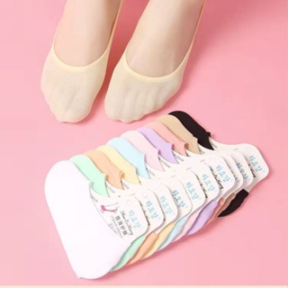 Kit 5 Pares Meias Sapatilha Soquete Invisível Com Silicone Feminina Tamanho 34-40 em Oferta na Shopee