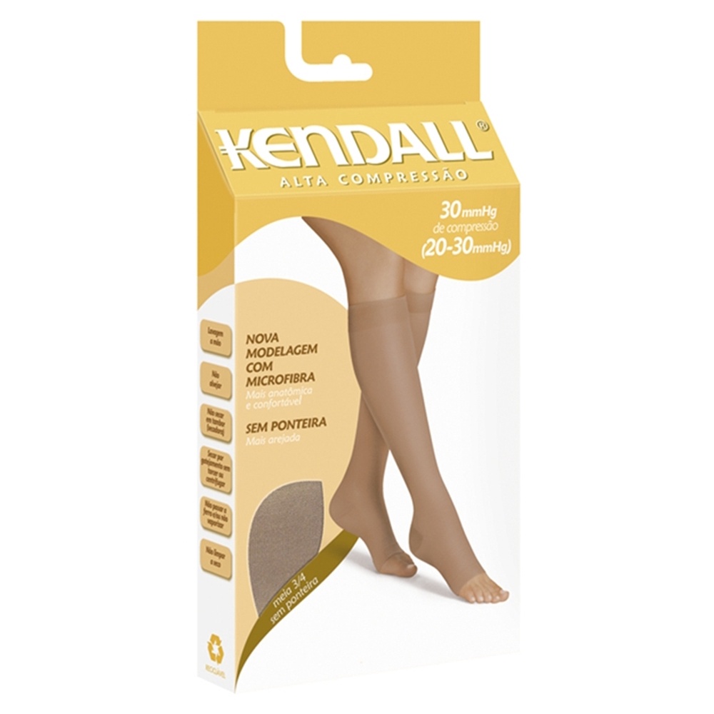 Meia 3/4 Kendall Alta Compressão Sem Ponteira em Oferta na Shopee