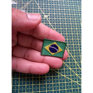 Adesivo patch aplique de roupa bordado termocolante Brasil em Oferta na Shopee