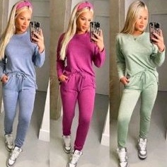 Super Liquidação Conjunto Feminino Lanzinha 2 peças Calça e blusa de manga cumprida. em Oferta na Shopee