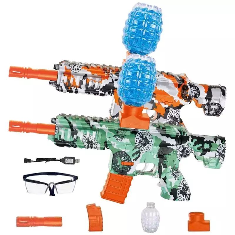 Arma De Brinquedo Fuzil Bolinha De Gel Com Alvo E 900 Orbez