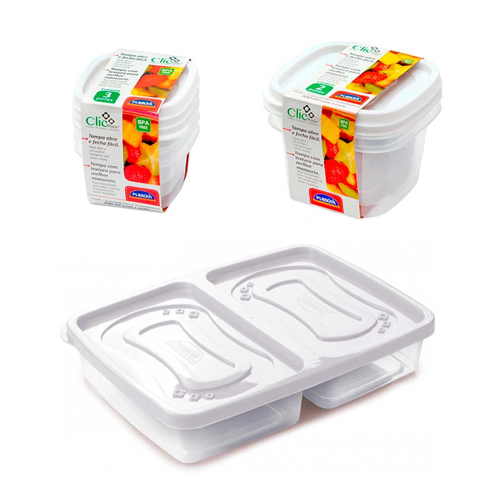 6 pote com tampa vasilha marmita fitness comida frutas porta frios alimentos mantimentos geladeira freezer congelador microondas tapuer tapoer tapauer