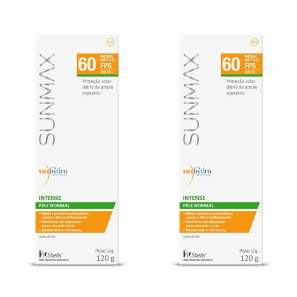 Protetor Solar Sunmax Intense FPS60 120g KIT COM 2 UNIDADES | Shopee Brasil