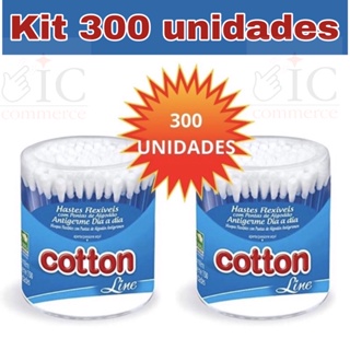 Combo 1 2 4 6 Potes De Hastes Flexíveis Cotonetes Cotton Com 150 Unidades Em Cada em Oferta na Shopee