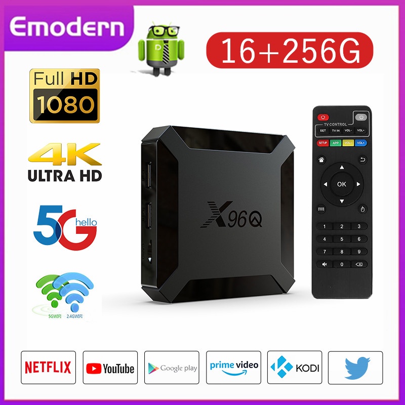 x96q Smart TV Android 10.0 16gb 256gb 4K HD Player - Escorrega o Preço