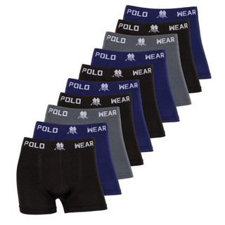 kit 12 Cueca Boxer Masculino Polo Wear 12 Cores Confortáveis