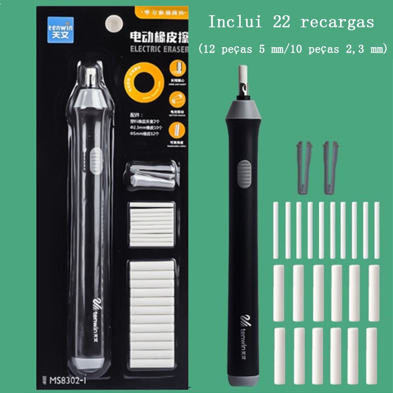 Apagador de lápis elétrico Apagador de esboço de rotação elétrica automático para artigos de papelaria de arte para estudantes material escolar