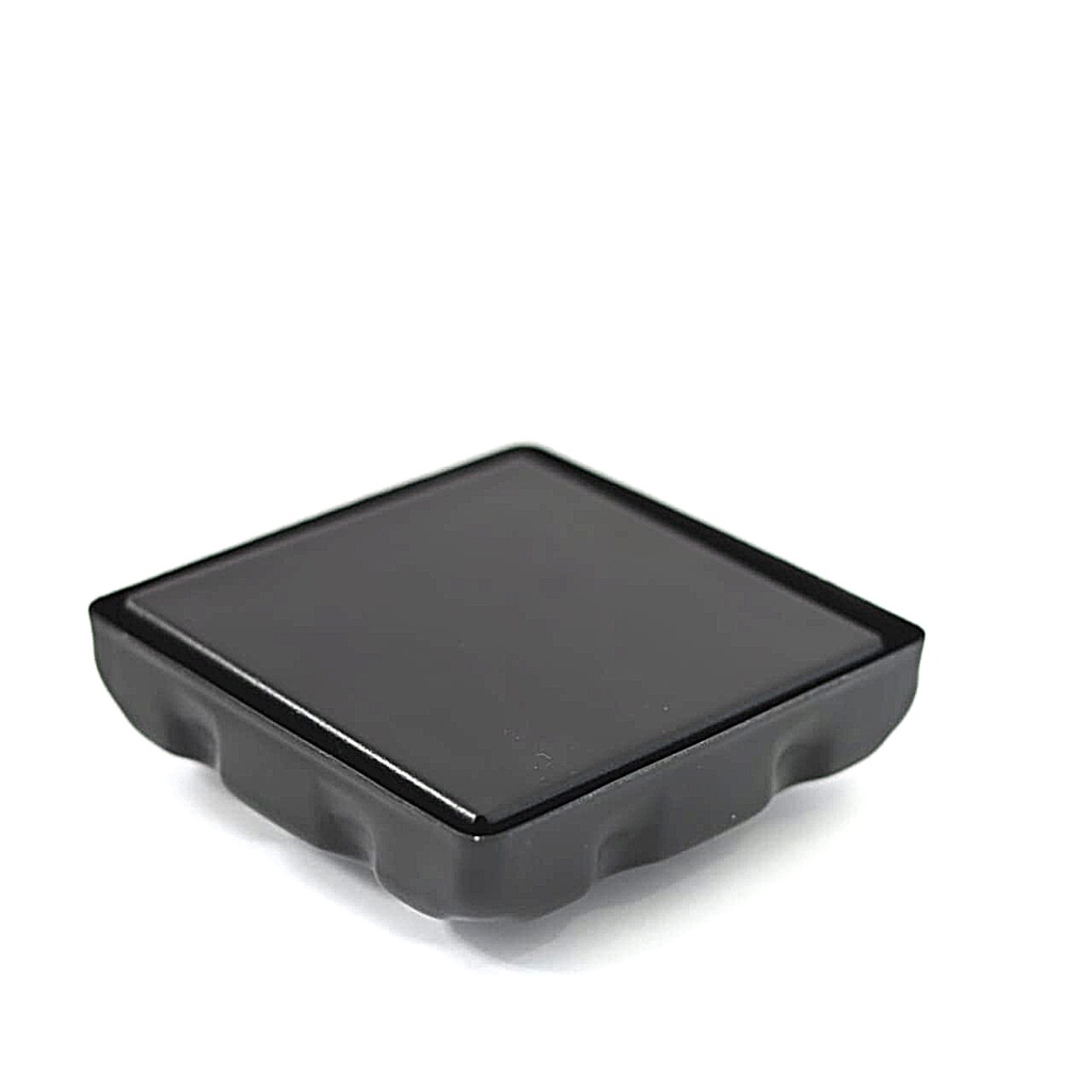 Ralo oculto preto metal 10x10 para pisos porcelanatos banheiros e quintal
