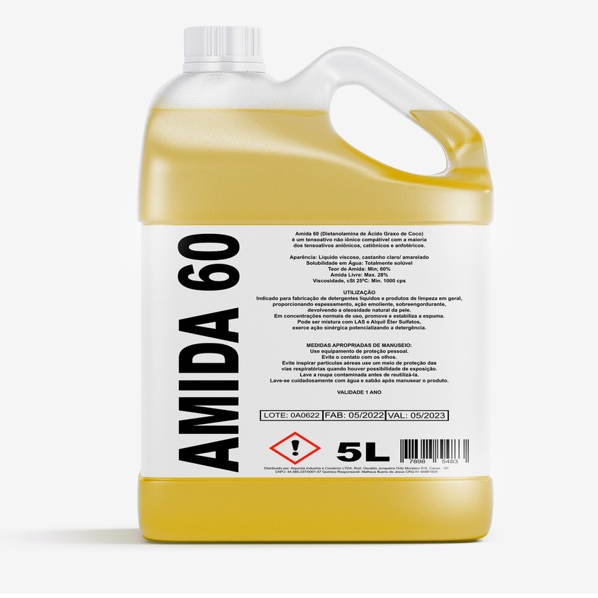 Amida 60 5lt - O Mais Usado Na Produção De Detergentes Liq.