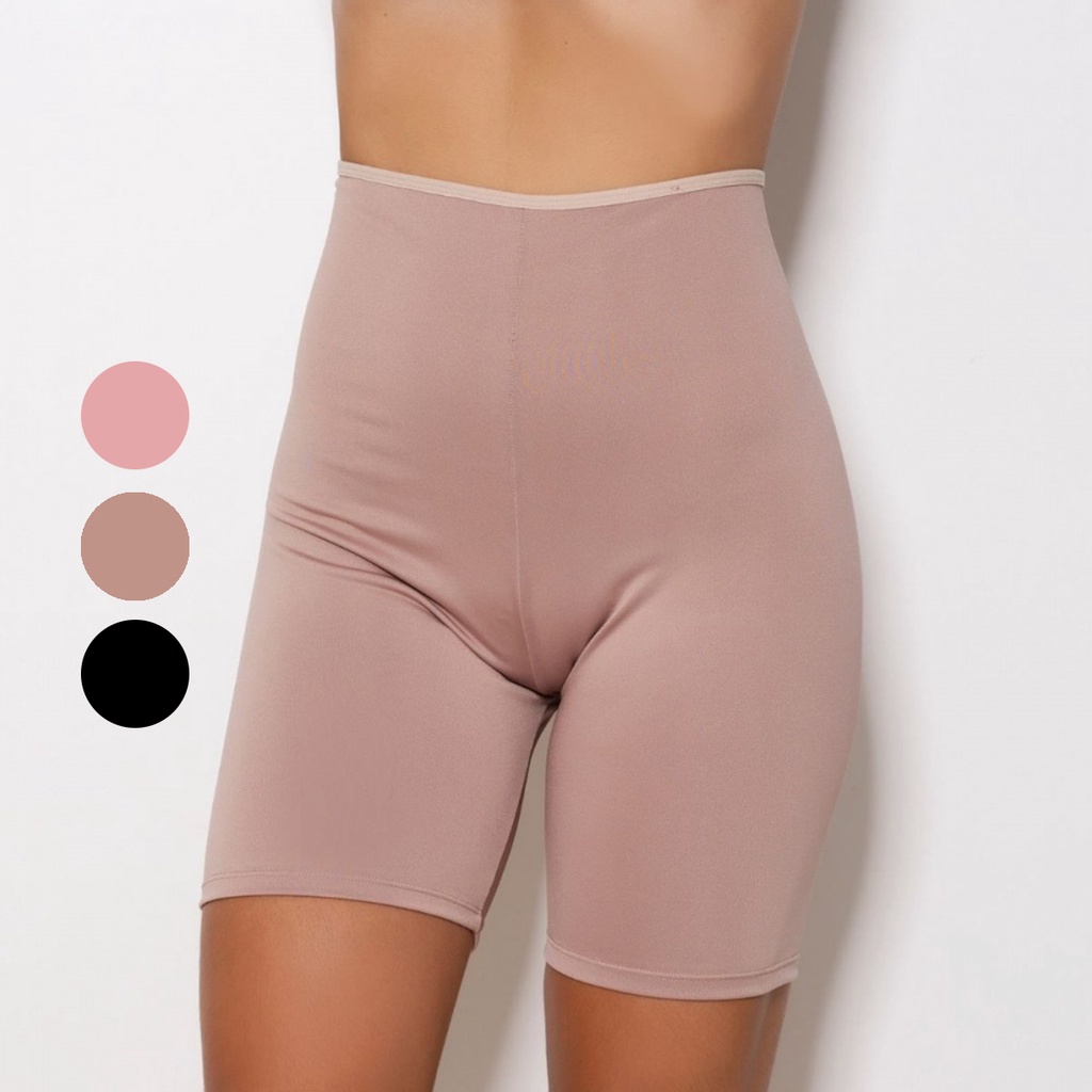 Kit 3 Short Bermuda Anágua Liso Segunda Pele Feminina em Oferta na Shopee