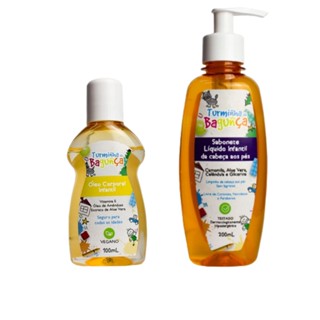 Kit Turminha da Bagunça Oleo Corporal Infantil Mais Sabonete Liquido Infantil Chams
