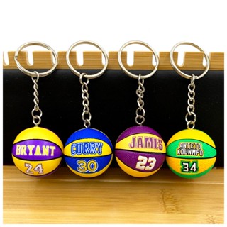 Star Wade Durant Carta Colonade Kobe James Coury Basquetebol Chaveiro Pingente Jóias