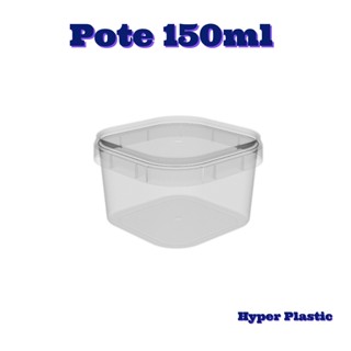 Pote Quadrado com tampa Lacre 150ml Com 10/30/50 Unidades