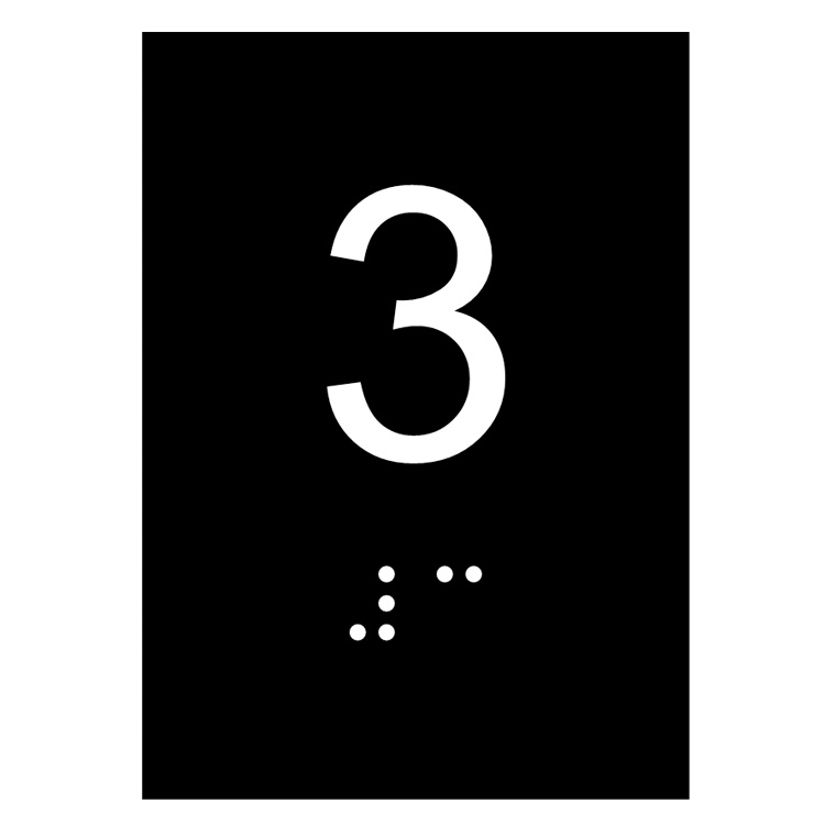KIT 10 PLACAS BRAILE PS DO 3? ANDAR ELEVADOR PRETO