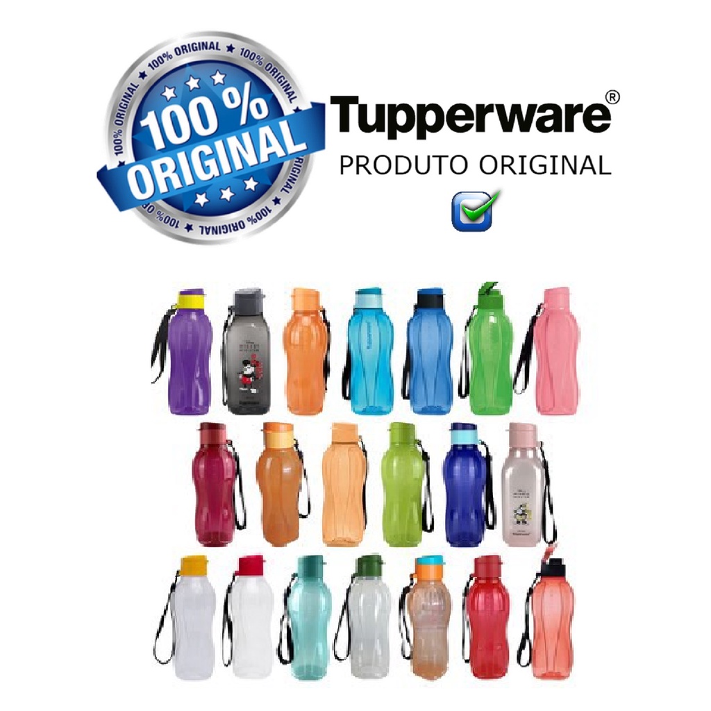 Eco Tupper Garrafa Flip Plus 310ml/ 500ml/ 1L/ 2L Original Tupperware