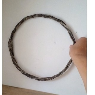 Base para guirlanda / Fibra natural / Rústica - aro 25 cm