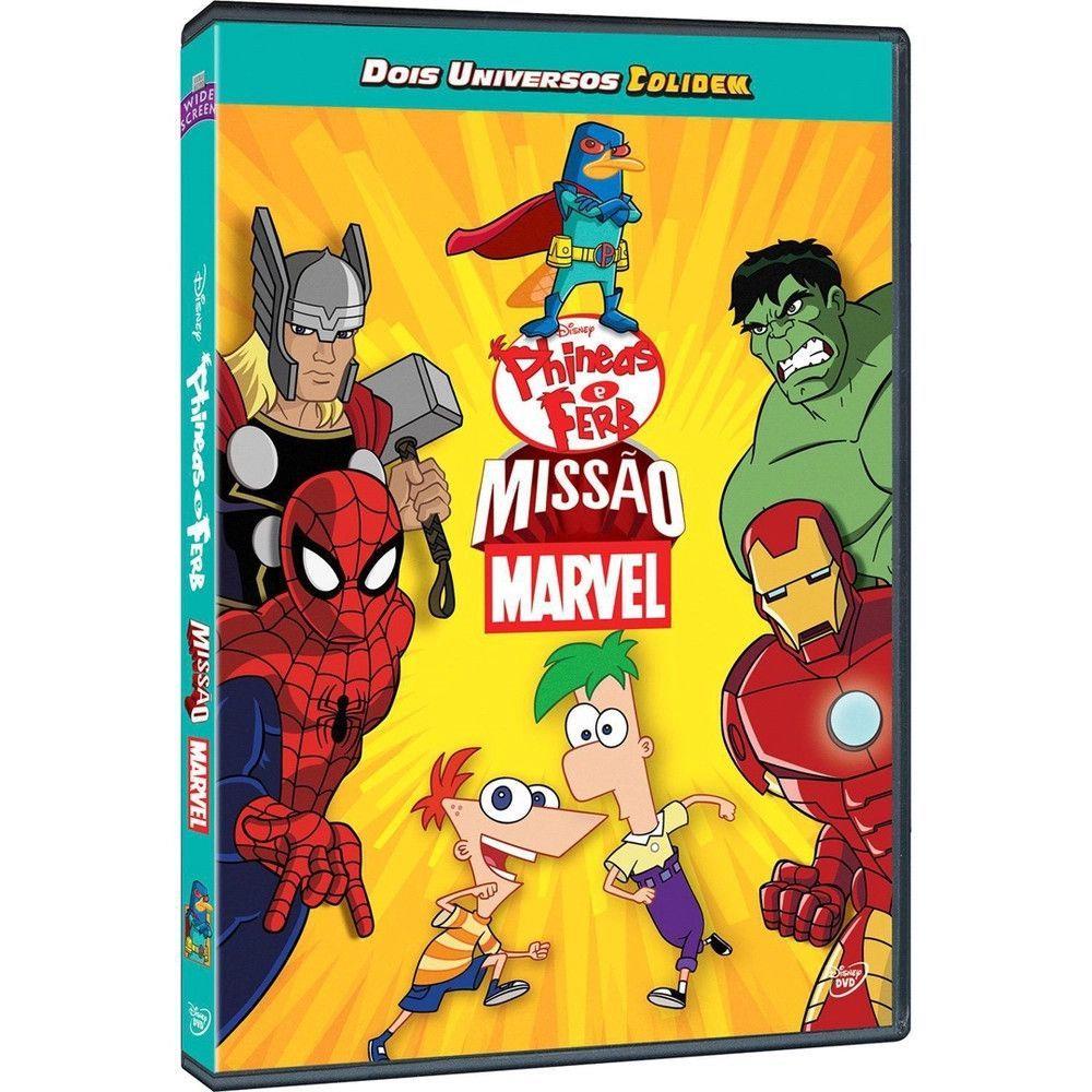 DVD Phineas e Ferb Missão Marvel Dois Universos Colidem