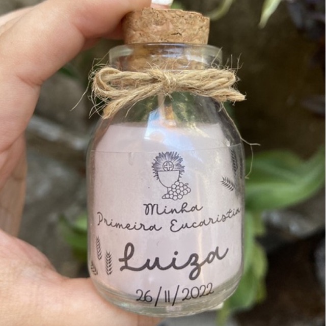 10 Velas Aromáticas Personalizadas / Lembrancinhas para Primeira Eucaristia / Comunhão 50ml