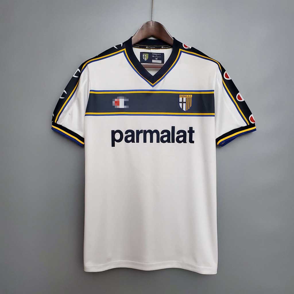 02/03 Parma away Camisa de Time white Camisa de futebol 10 Nakata
