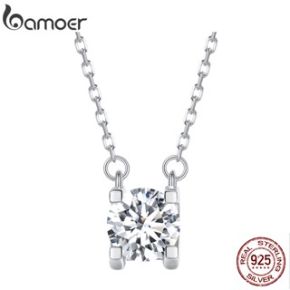 Bamoer D Color VVS1 EX 1CT Colar Moissanite Para Mulheres 925 Prata Esterlina Presente De Casamento De Alta Qualidade Deslumbrante MSN005