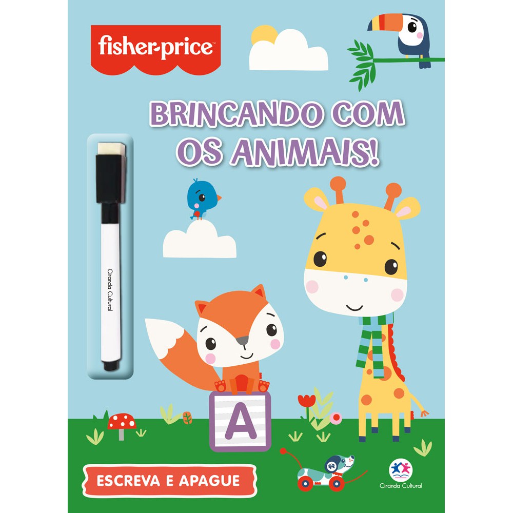 Livro Infantil Escreva e Apague - Fisher-price - Brincando com os animais em Oferta na Shopee