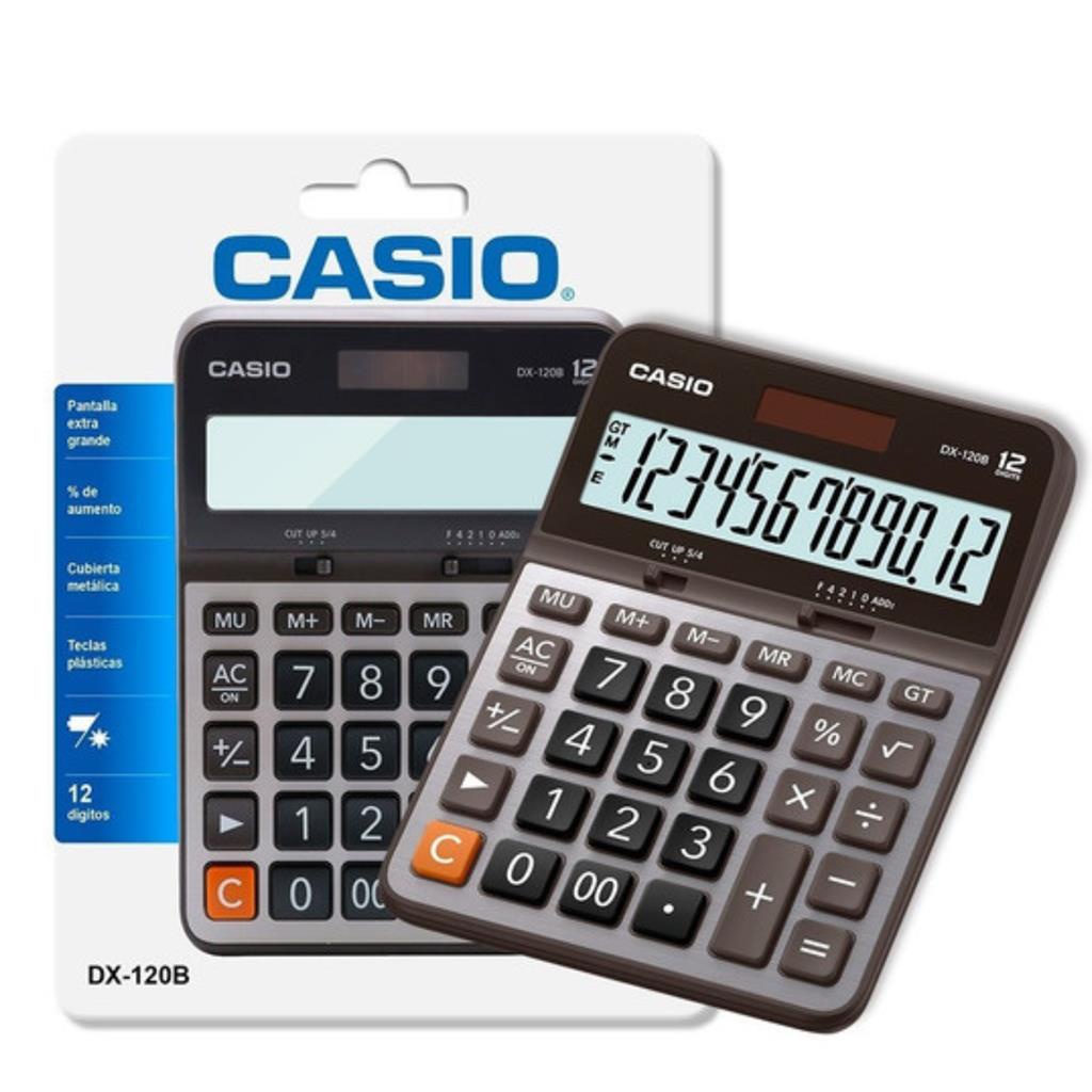 Calculadora De Mesa 12 Digitos Prata Casio DX-120B | Shopee Brasil