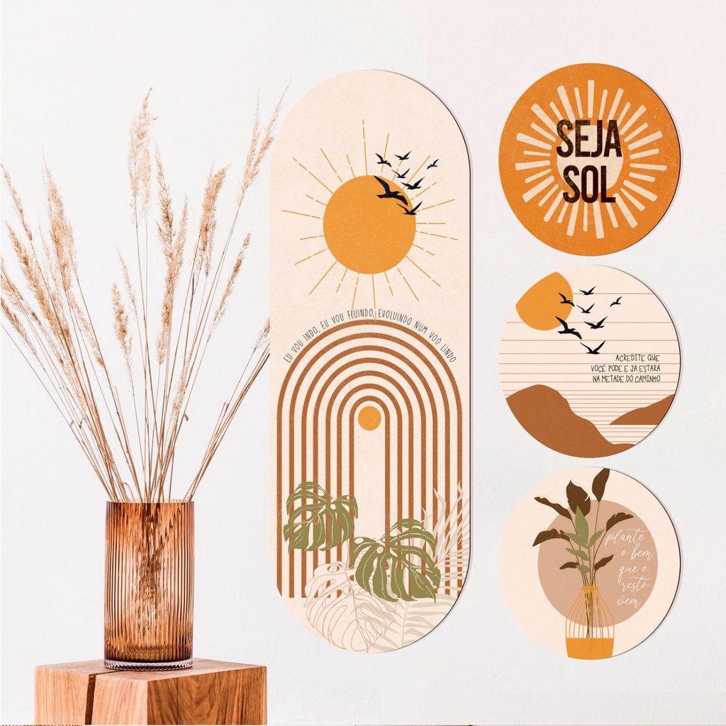 Placas Decorativas - Good Vibes - Mensagens Inspiradoras