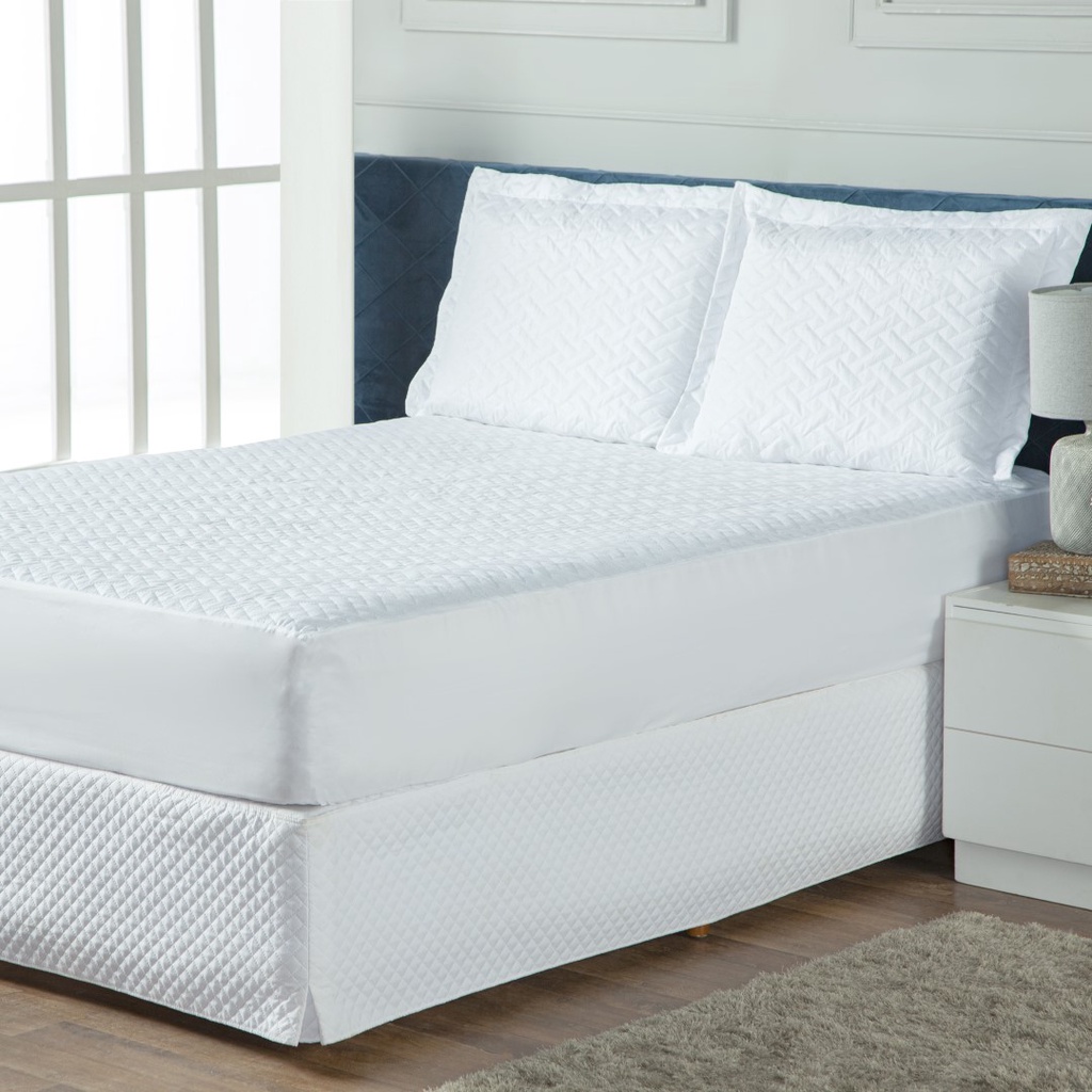 Porta Travesseiro Impermeável Matelada Capa - Branco
