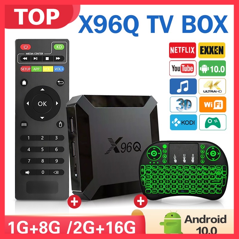 Android TV Box X96 Queen – Allwinner H313, 2 Go RAM, 16 Go ROM – Support 4K, 3D, WiFi 2.4G/5G – Lecteur Multimédia