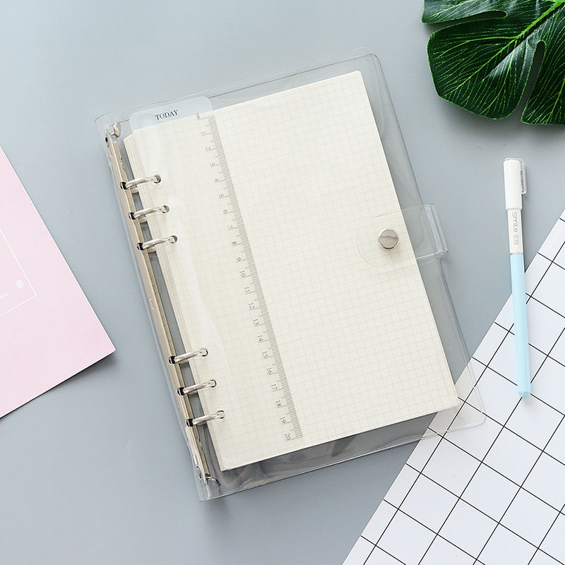 Papelaria Simples Muji Manual Shell a5/a6 Pequeno Fresco Folha Solta Destacável Grade Horizontal Linha Em Branco Matrix Book