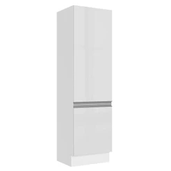 Paneleiro Armário de Cozinha 100% MDF 60 cm 2 Portas Portas Branco Brilho Acordes Madesa