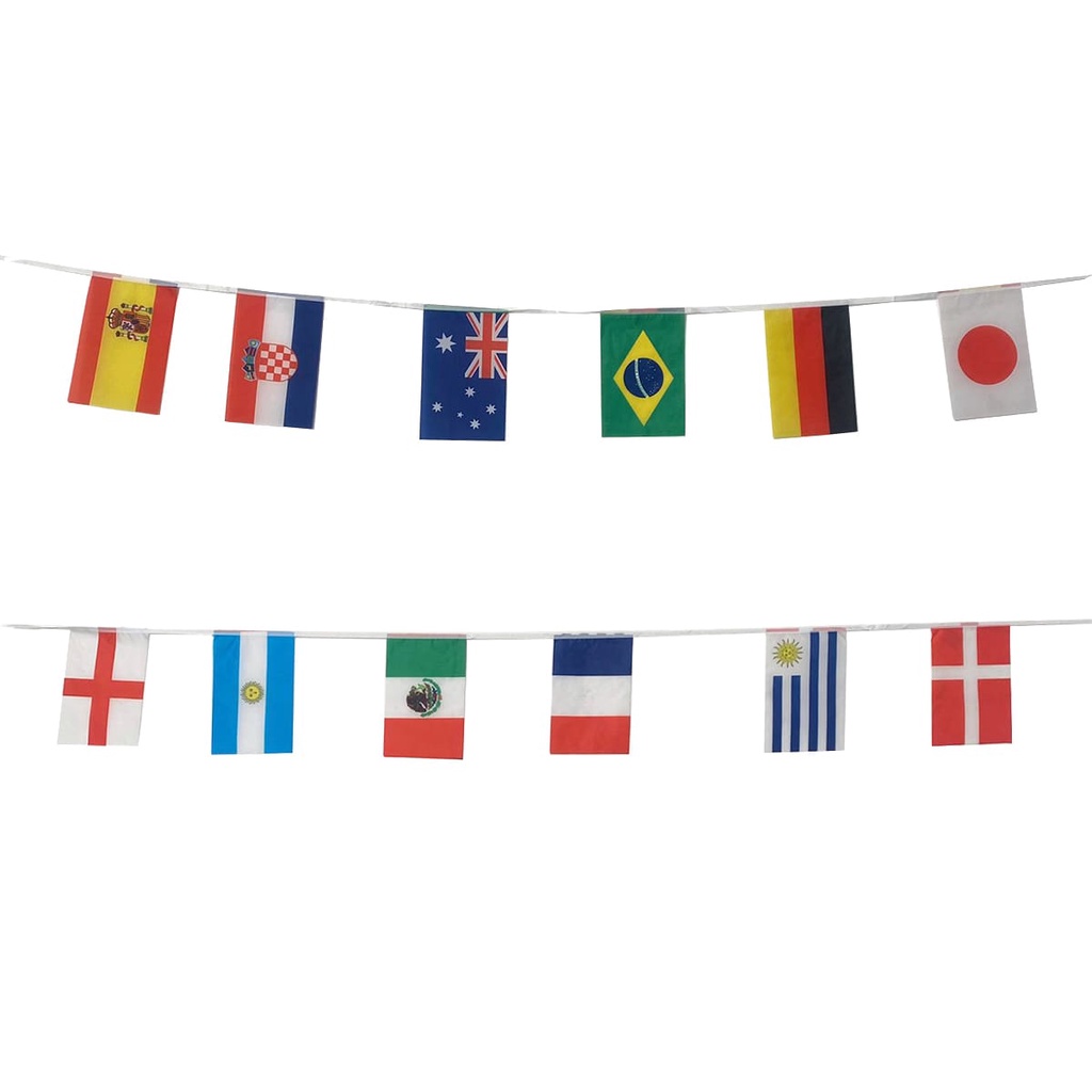 Enfeite Varal Com Bandeiras De Países Copa Festa Das Nações