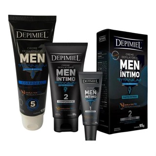 Kit Depilação Masculina Depimiel Men Intimo + Corporal