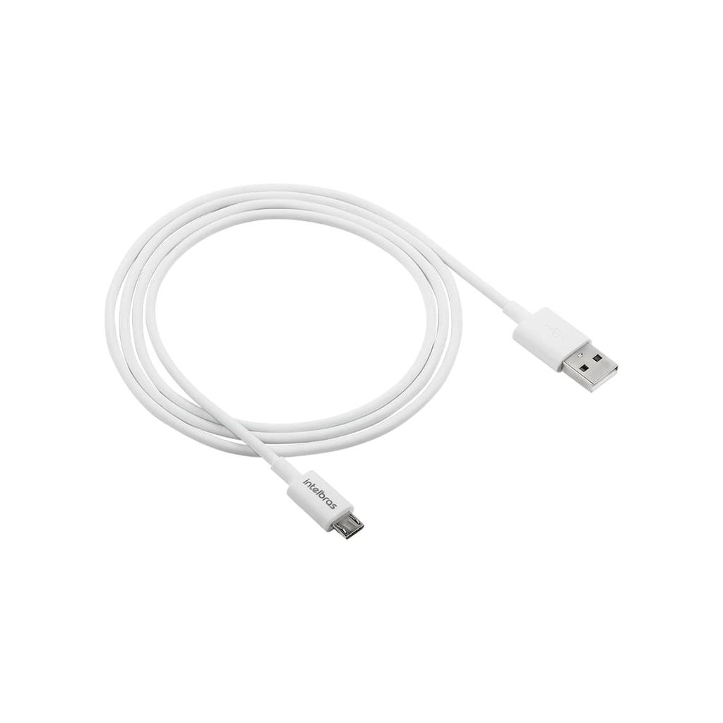 Cabo USB - Micro USB 1,2m PVC branco Intelbras EUAB 12PB - Mobile & Gadgets