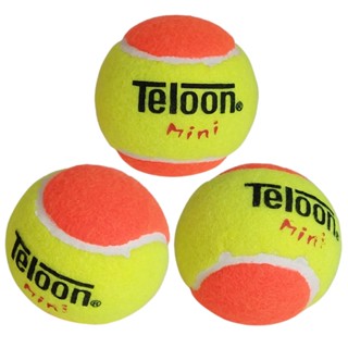 Bola De Tennis Para Iniciantes Menos 50% Pressão Teloon Stage 2 Cor Laranja Com Certificado ITF - 3 Unidades