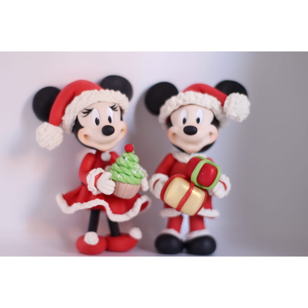 Kit 2 Enfeites de Natal Mickey e Minnie Decoração de Natal Decoração  Natalina Parai Noel Arvore de Natal | Shopee Brasil