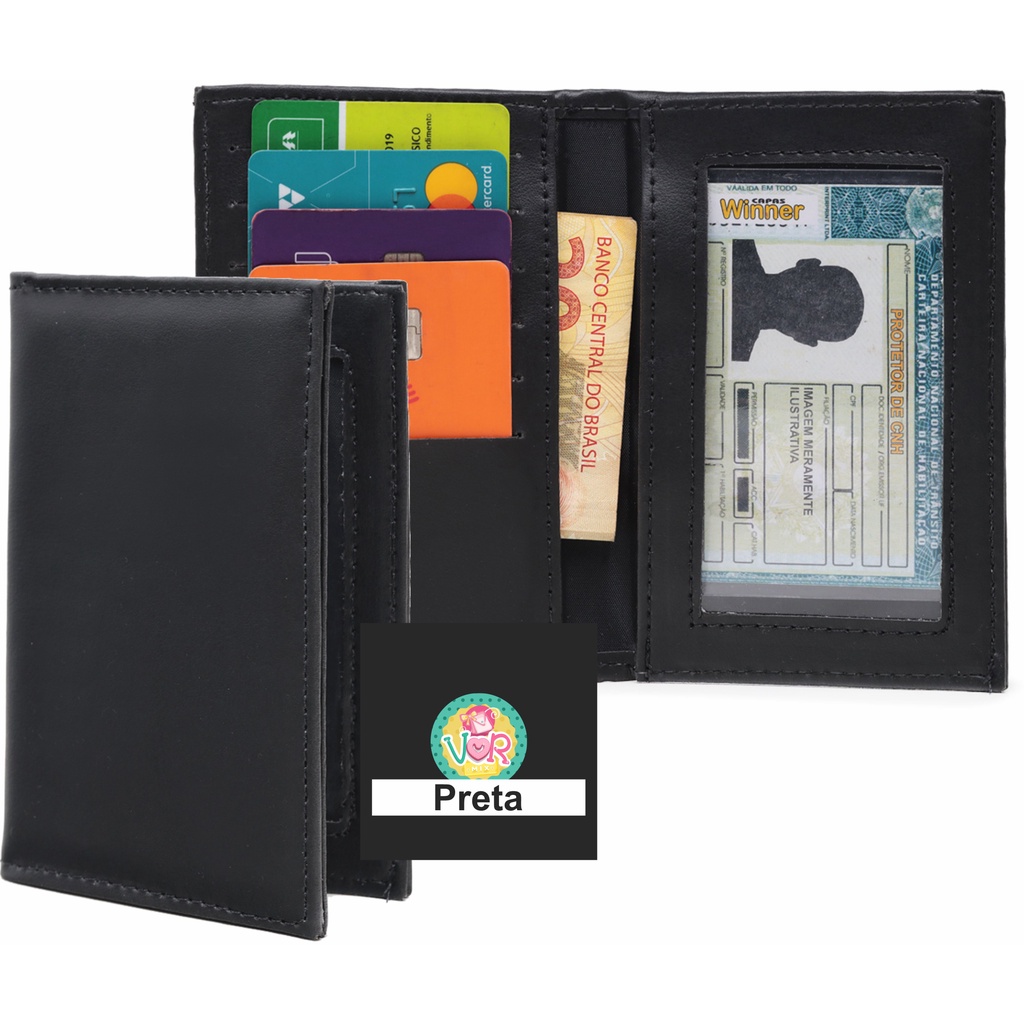 Carteira Feminina Slim Porta Cartão Documentos Carteira Feminina Slim Porta Cartão Documentos