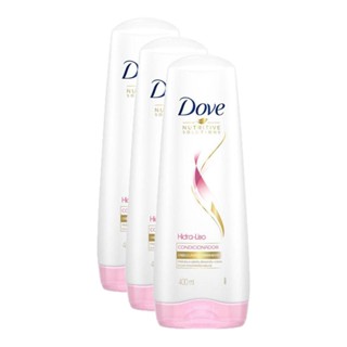 Kit 3 Condicionadores Dove Nutritive Solutions Hidra Liso 400ml cada