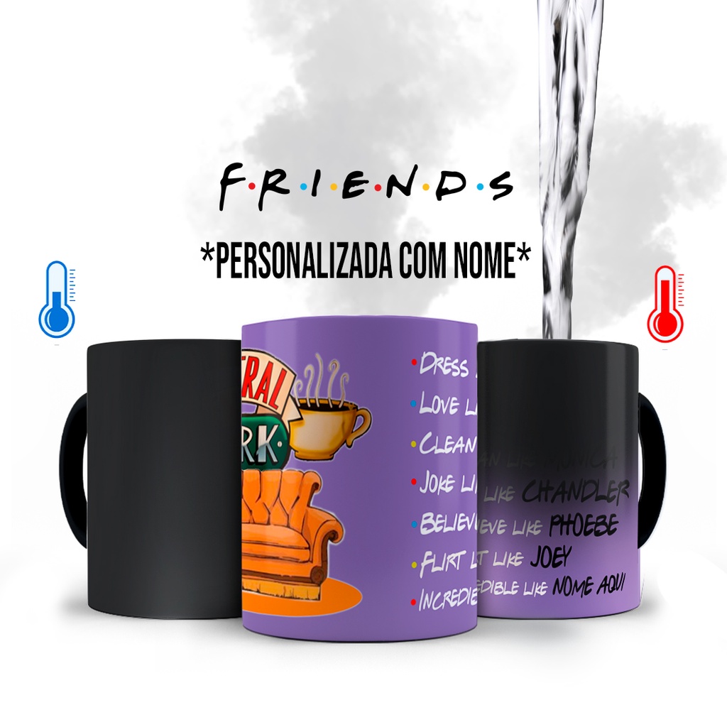 Caneca Mágica Série Friends Central Perk com Nome em Oferta na Shopee