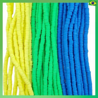 Miçanga Fio Disco Borracha 6mm e 8mm Straps Infantil Copa Brasil Missanga em Oferta na Shopee