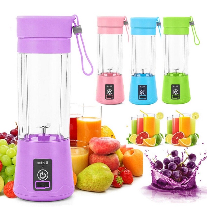 Mini Liquidificador Portátil Shake Take Juice Cup 6 Lâminas Recarregável Usb