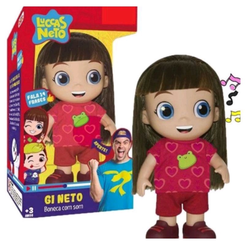 boneca gi neto irmã do Lucas neto fala 14 frases envio imediato 18 cm ...