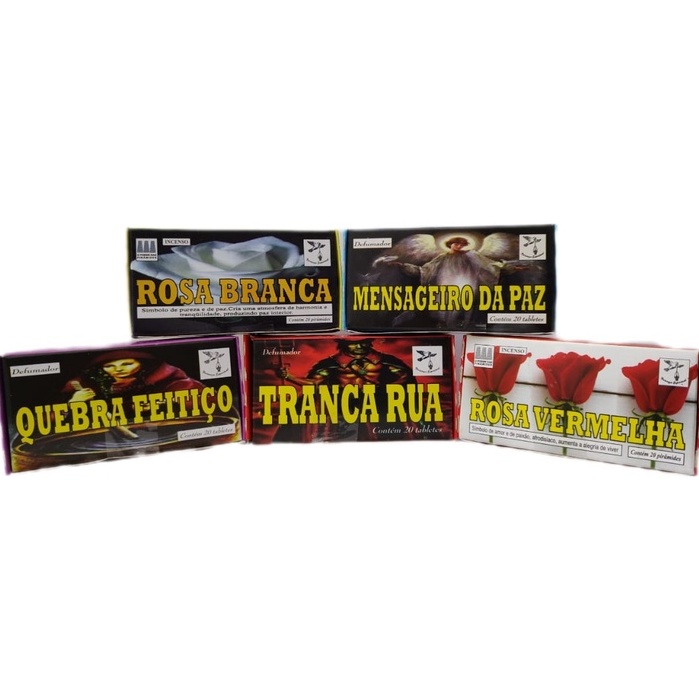 Defumador Pirâmide Diversos Aromas 20 Tabletes